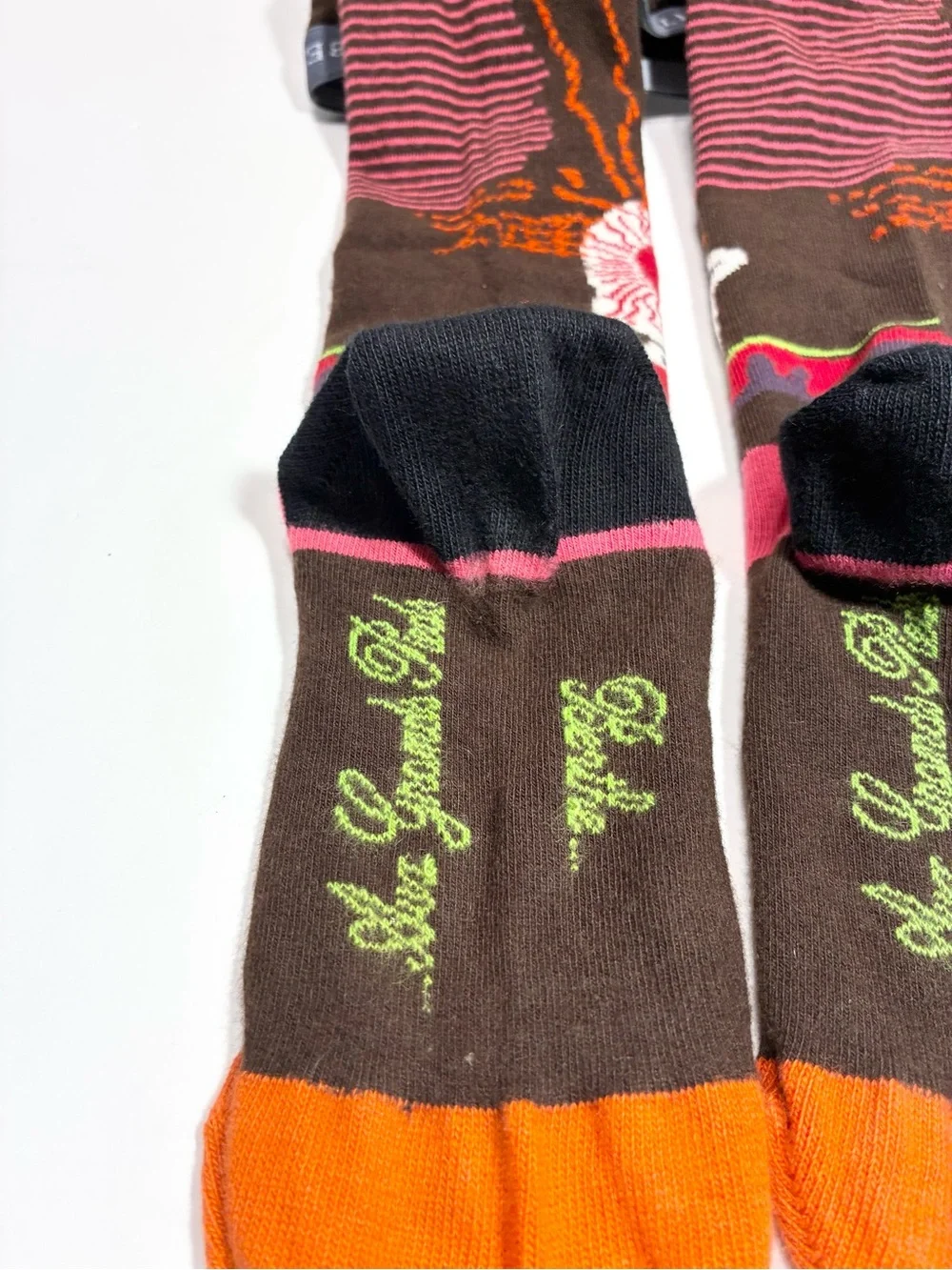 Berthe France Bird Sun Stripe Pattern Knit Tights Brown Multi Size 3/4 (M/L)
